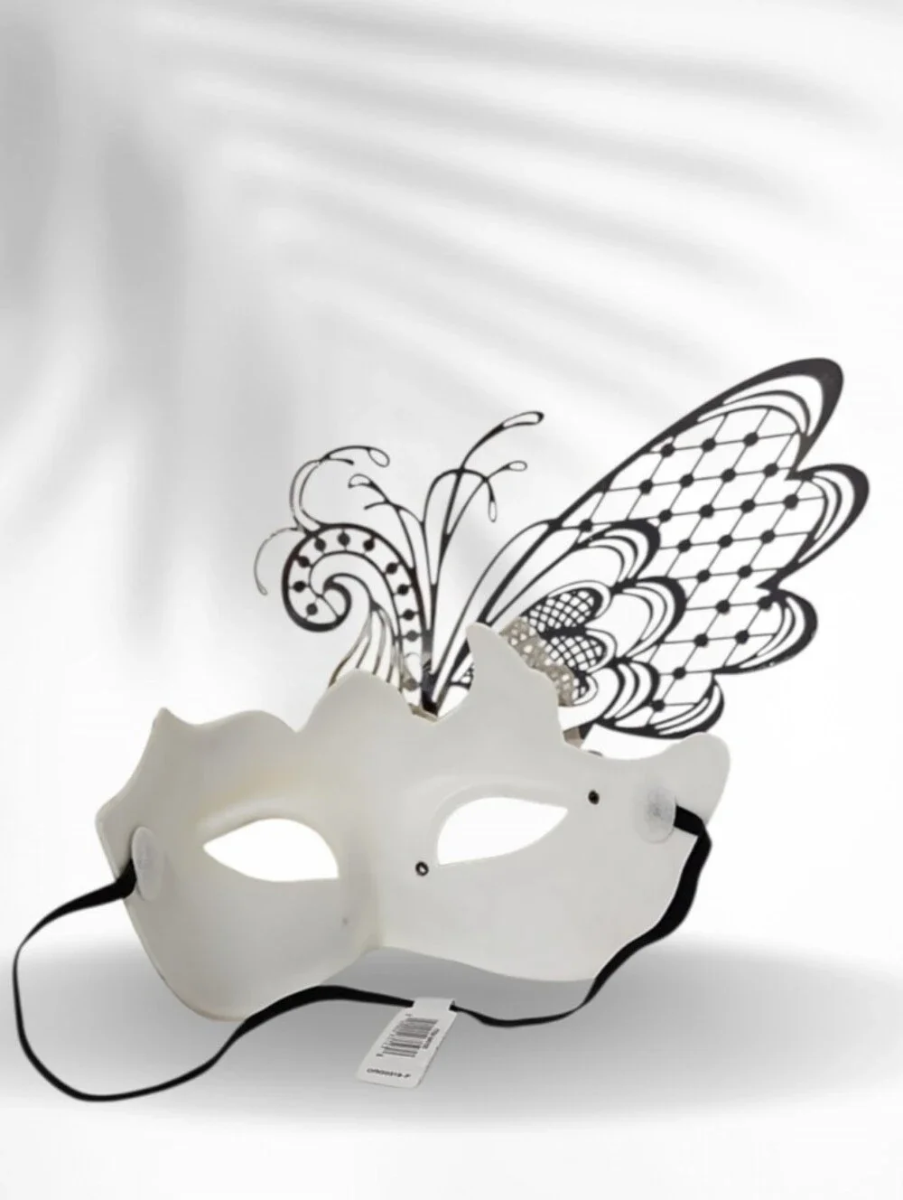Silver & Gold Butterfly Inspired Masquerade Half Mask Ornate Filigree
